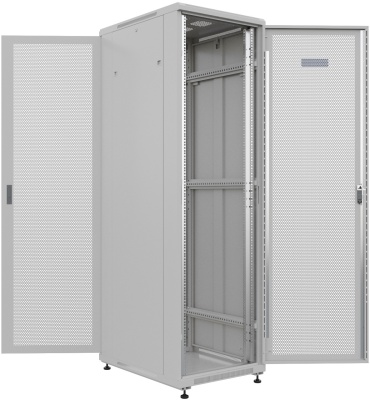 Шкаф серверный NTSS Премиум (NTSS-R42U6080PD/PD) напольный 42U 600x800мм пер.дв.перфор. задн.дв.перфор. 900кг серый 710мм 63кг 1987мм IP20 сталь