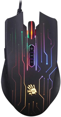 Мышь A4Tech Bloody Q82 черный/рисунок оптическая 6200dpi USB 8but