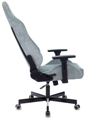 Кресло игровое Knight N1 Fabric серо-голубой Light-28 с подголов. крестов. металл