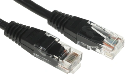 Патч-корд Lanmaster TWT-45-45-0.3-BK UTP RJ-45 вил.-вилка RJ-45 кат.5E 0.3м черный ПВХ (уп.:1шт)