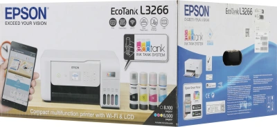 МФУ струйный Epson EcoTank L3266 (C11CJ66416) A4 WiFi белый