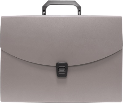 Портфель Бюрократ -BPP13GREY 13 отдел. A4 пластик 0.7мм серый
