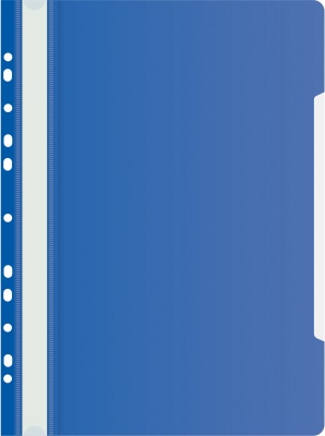 Папка-скоросшиватель Бюрократ PS-P20BLU A4 прозрач.верх.лист боков.перф. пластик синий 0.12/0.16