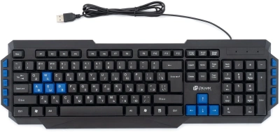 Клавиатура Оклик 750G FROST WAR черный/черный USB Multimedia for gamer (337452) кабель 1.8м