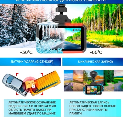 Видеорегистратор с радар-детектором TrendVision Hybrid Signature Real 4K черный 2160p 170гр. GPS NT96670