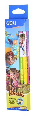 Карандаш ч/г Deli EU52900-1 Explora 2B тополь кор.европод. (1шт) ластик