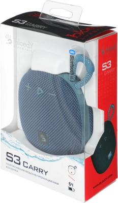 Колонка порт. A4Tech Bloody S3 Carry синий 5.5W 1.0 BT 12м 1200mAh (S3 CARRY BLUE)