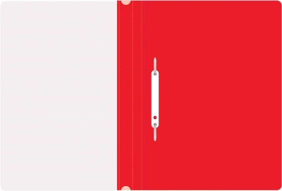 Папка-скоросшиватель Silwerhof SE-PSE20/RED A4 прозрач.верх.лист пластик красный 0.11/0.13