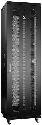 Шкаф коммутационный Cabeus (ND-05C-42U60/80-BK) напольный 42U 600x800мм пер.дв.перфор. задн.дв.перфор. 800кг черный 700мм 2055мм IP20 сталь
