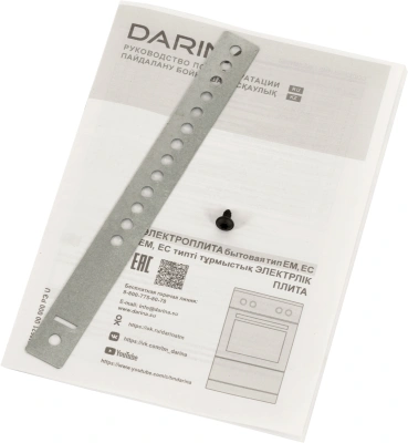 Плита Электрическая Darina S EM 521 404 W белый/черный эмаль (без крышки)