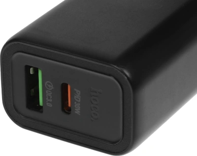 Сетевое зар./устр. Hoco Gentle PD30W+QC3.0 30W 3A (PD+QC) USB/USB Type-C универсальное черный (44358)