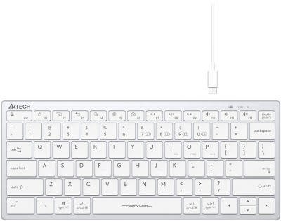 Клавиатура A4Tech FBX51C белый USB беспроводная BT/Radio slim Multimedia (FBX51C WHITE)
