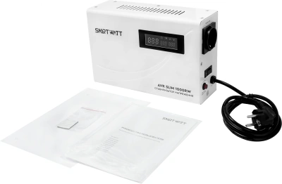 Стабилизатор напряжения Smartwatt AVR Slim 1000RW 1000ВА белый