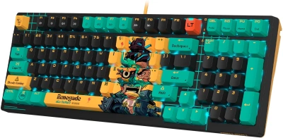 Клавиатура A4Tech AT98 Renegade черный/зеленый USB for gamer LED (AT98) кабель 1.8м