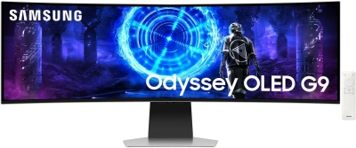 Монитор Samsung 49" Odyssey OLED G9 S49DG952SMXUE серебристый OLED LED 32:9 HDMI M/M матовая HAS 1000000:1 250cd 178гр/178гр 5120x1440 240Hz FreeSync Premium Pro DP USB 12.6кг