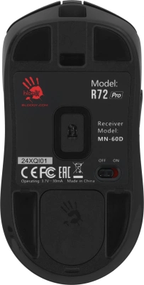 Мышь A4Tech Bloody R72 Pro черный оптическая 26000dpi беспров. USB-C 7but