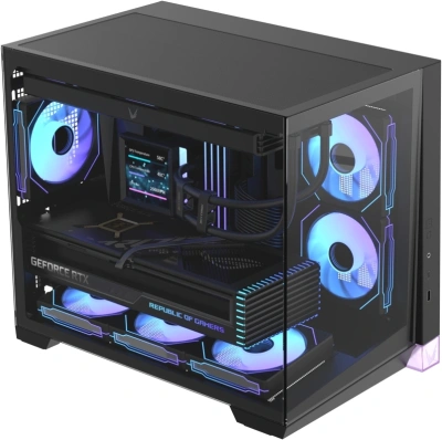 Корпус Formula Crystal Z4M черный без БП mATX 9x120mm 1xUSB3.0 audio bott PSU