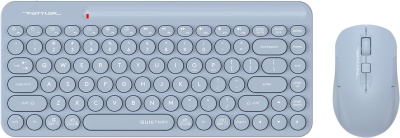 Клавиатура + мышь A4Tech Fstyler FG3200 Air клав:синий мышь:синий USB беспроводная slim Multimedia