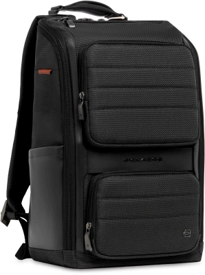Рюкзак мужской Piquadro Oberon CA7278W150/N черный нейлон/натур.кожа