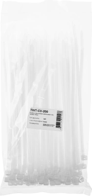 Стяжка пластиковая Lanmaster TWT-CV-200 200x4.6мм (упак:100шт) нейлон внутри помещений