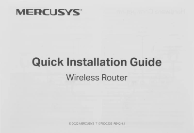 Роутер беспроводной Mercusys MR62X AX1500 10/100/1000BASE-TX черный
