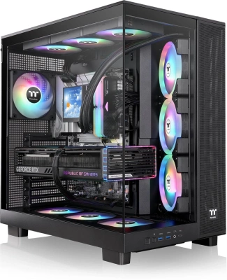 Корпус Thermaltake View 380 XL TG черный без БП ATX 5x120mm 2x140mm 2xUSB3.0 audio bott PSU