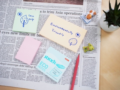 Блок самоклеящийся бумажный Stick`n ECO 21747 76x76мм 100лист. 60г/м2 пастель голубой