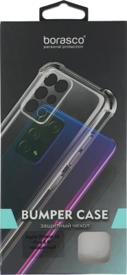 Чехол (клип-кейс) BoraSCO для Apple iPhone 16 Plus Bumper Case прозрачный (73520)