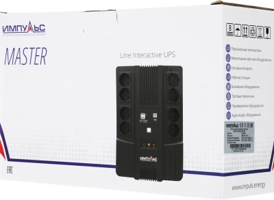 Источник бесперебойного питания Импульс Мастер 800 480Вт 800ВА черный