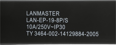 Блок распределения питания Lanmaster LAN-EP19-8P/S-1.8M гор.размещ. 8xSchuko базовые 10A Schuko 1.8м