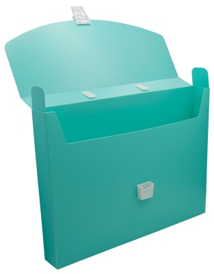 Портфель Бюрократ Пастель PASTPP01GRN 1 отдел. A4 пластик 0.7мм мятный