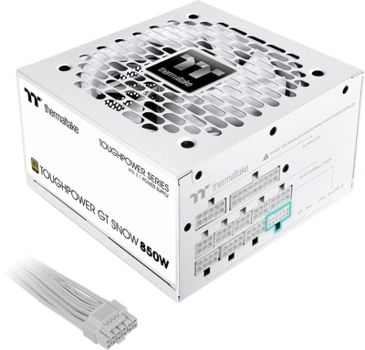 Блок питания Thermaltake ATX 850W Toughpower GT Gen.5 SNOW 80+ gold 24pin APFC 120mm fan 6xSATA Cab Manag RTL