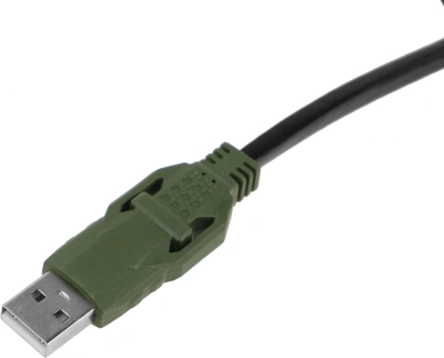 Наушники с микрофоном A4Tech Bloody J450 черный/зеленый 1.8м мониторные оголовье (J450)