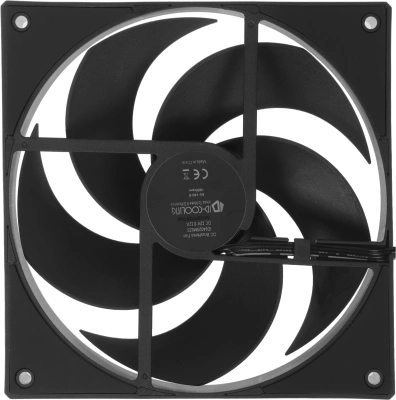 Вентилятор для корпуса ID-Cooling AS-140-K 140х140x25 черный 4-pin 30дБ Ret