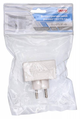 Сетевой разветвитель Buro BU-PS3F-W (3 розетки) белый (пакет ПЭ)