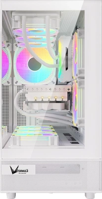 Корпус Formula Crystal Z8 белый без БП ATX 11x120mm 4x140mm 1xUSB3.0 audio bott PSU