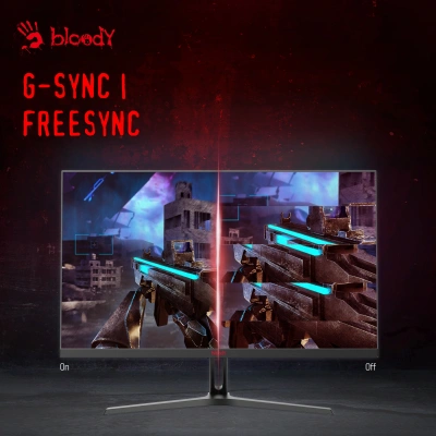 Монитор Bloody 27" MN270F черный IPS LED 1ms 16:9 HDMI M/M матовая 300cd 178гр/178гр 1920x1080 200Hz G-Sync DP FHD 4кг