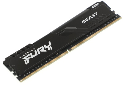 Память DDR4 8Gb 3200MHz Kingston KF432C16BB/8 Fury Beast Black RTL Gaming PC4-25600 CL16 DIMM 288-pin 1.35В single rank с радиатором Ret