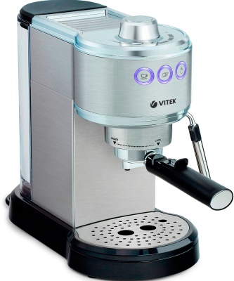 Кофеварка рожковая Vitek VT-1515 1350Вт серебристый