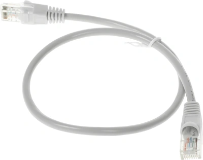 Патч-корд KingPrice KP-PC-c5e-0.5m-g 1Гбит/с UTP 4 пары cat.5E CCA molded 0.5м серый RJ-45 (m)-RJ-45 (m)