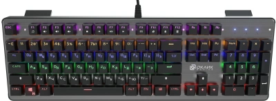 Клавиатура Оклик 970G Dark Knight механическая черный/серебристый USB for gamer LED (499578) кабель 1.5м