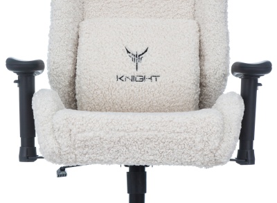 Кресло игровое Knight T1 молочный экомех с подголов. крестов. металл