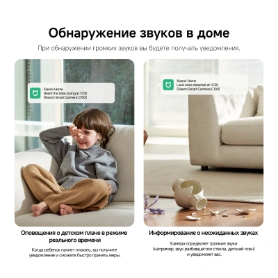 Камера видеонаблюдения IP Xiaomi Smart Camera C100 Wi-Fi 2.8-2.8мм цв. корп.:белый (BHR07VOGL)