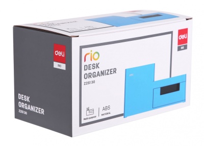 Органайзер настольный Deli EZ25130 Rio 4отд. 175x90x92мм голубой пластик