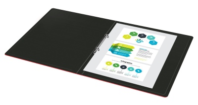 Папка на 2-х кольцах Бюрократ ДеЛюкс DL0740/2RED A4 пластик 0.7мм кор.32мм красный