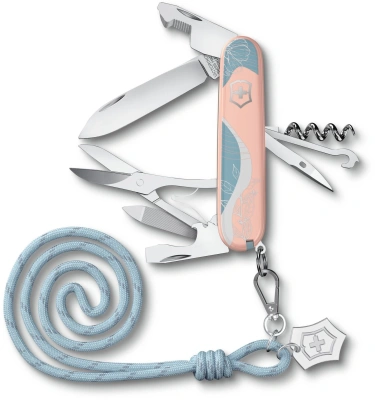 Нож перочинный Victorinox Companion Paris Style (1.3909.E221) 91мм 16функц. розовый подар.коробка в комплекте: шнурок на шею