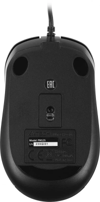 Мышь A4Tech Fstyler FM12S черный оптическая 1200dpi silent USB 3but (FM12S BLACK)