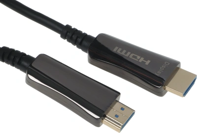 Кабель аудио-видео Digma HDMI 2.0 AOC HDMI (m)/HDMI (m) 50м. позолоч.конт. черный (BHP AOC 2.0-50)