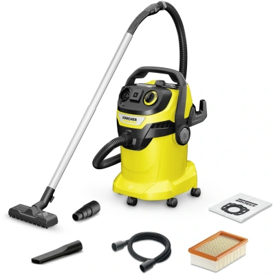 Строительный пылесос Karcher WD 6 P V-25/8/22/T 1300Вт (уборка: сухая/сбор воды/выдув) желтый