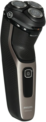 Бритва роторная Philips S3242/12 реж.эл.:3 питан.:аккум. черный/серебристый